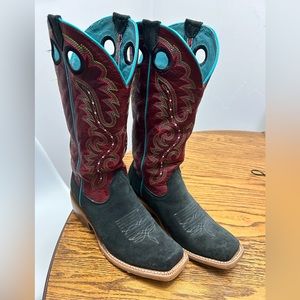 Ariat Women’s Frontier Boon Western Boot, black & red